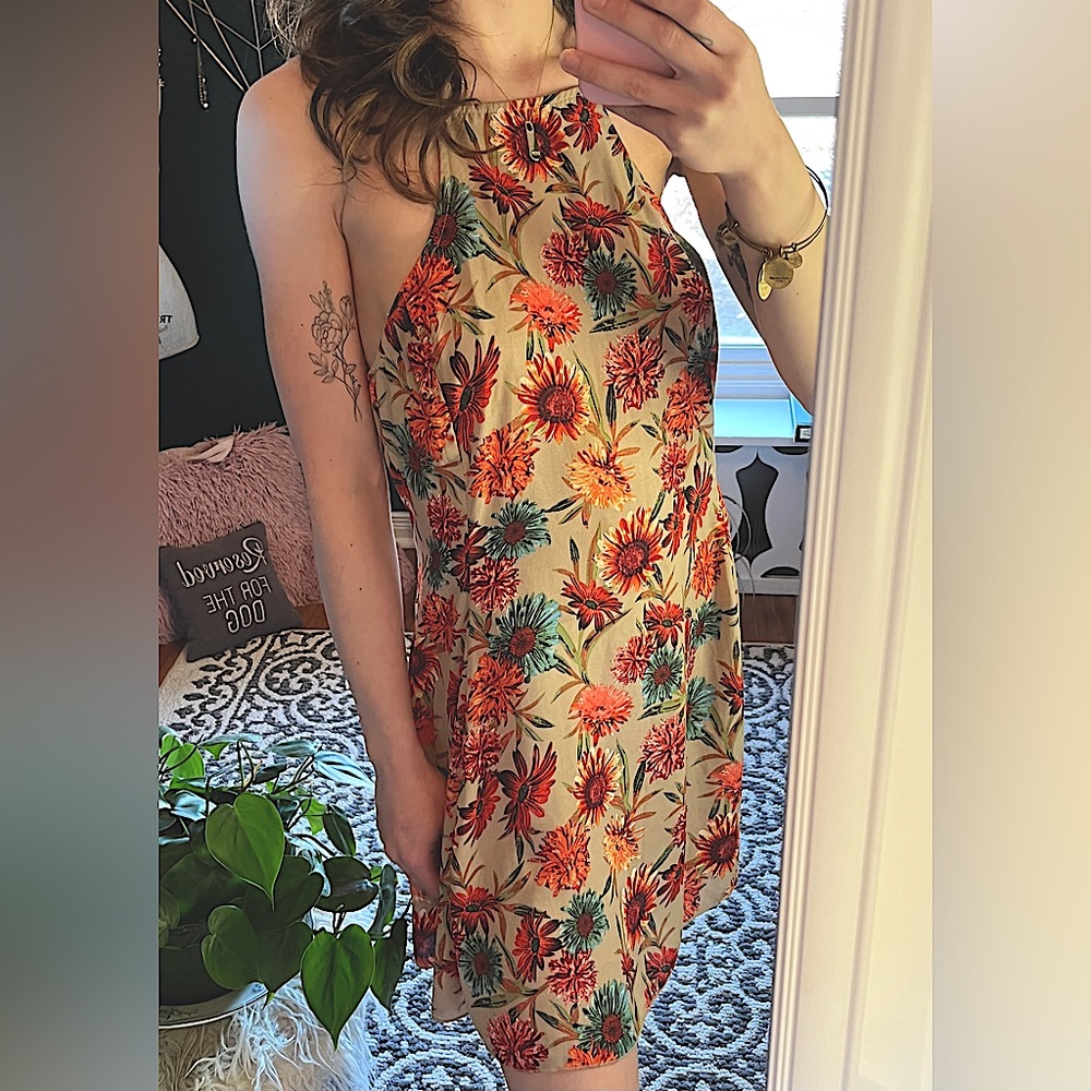 Boho floral halter dress ✨